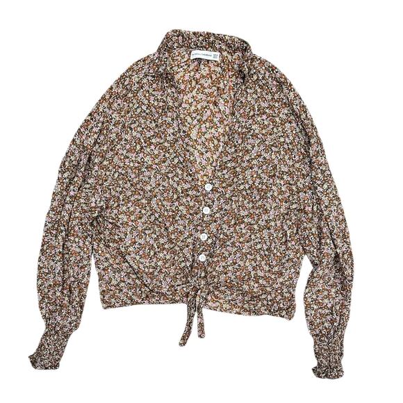 Faithfull The Brand Aira Knot Shirt In Mathiola Floral Print - Picture 5 of 5